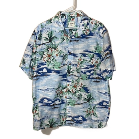 ⭐️Tropical Blue Hawaiian Shirt - Picture 1 of 7